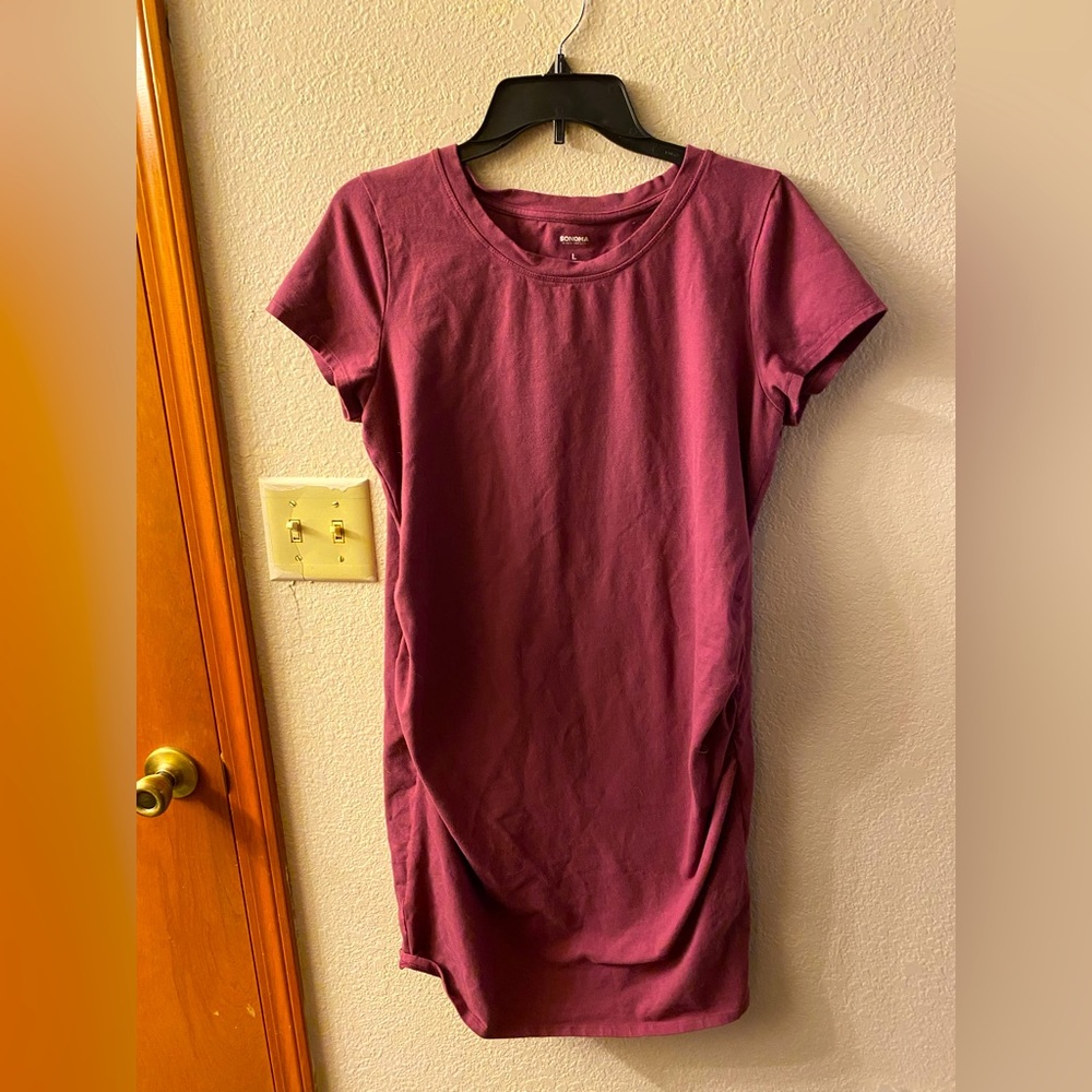 Purple maternity dress